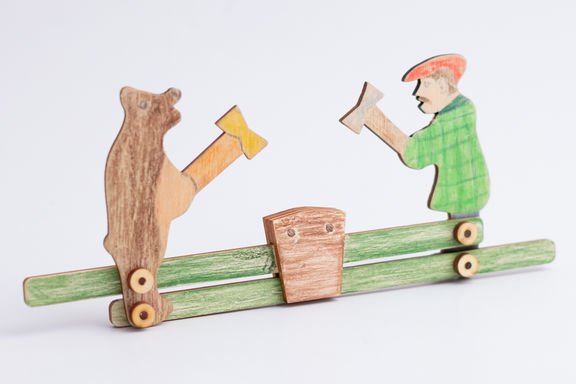 Bear And Ragged Staff Educational Toy
